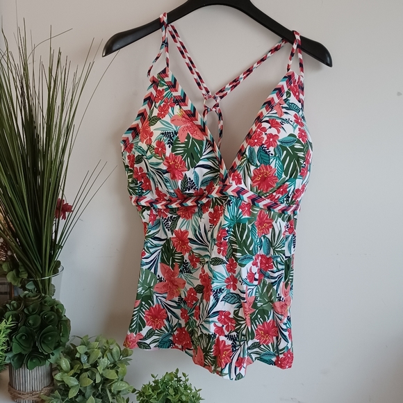 FULLFITALL Women's Plus Size Tankini Swim Top - Picture 8 of 14